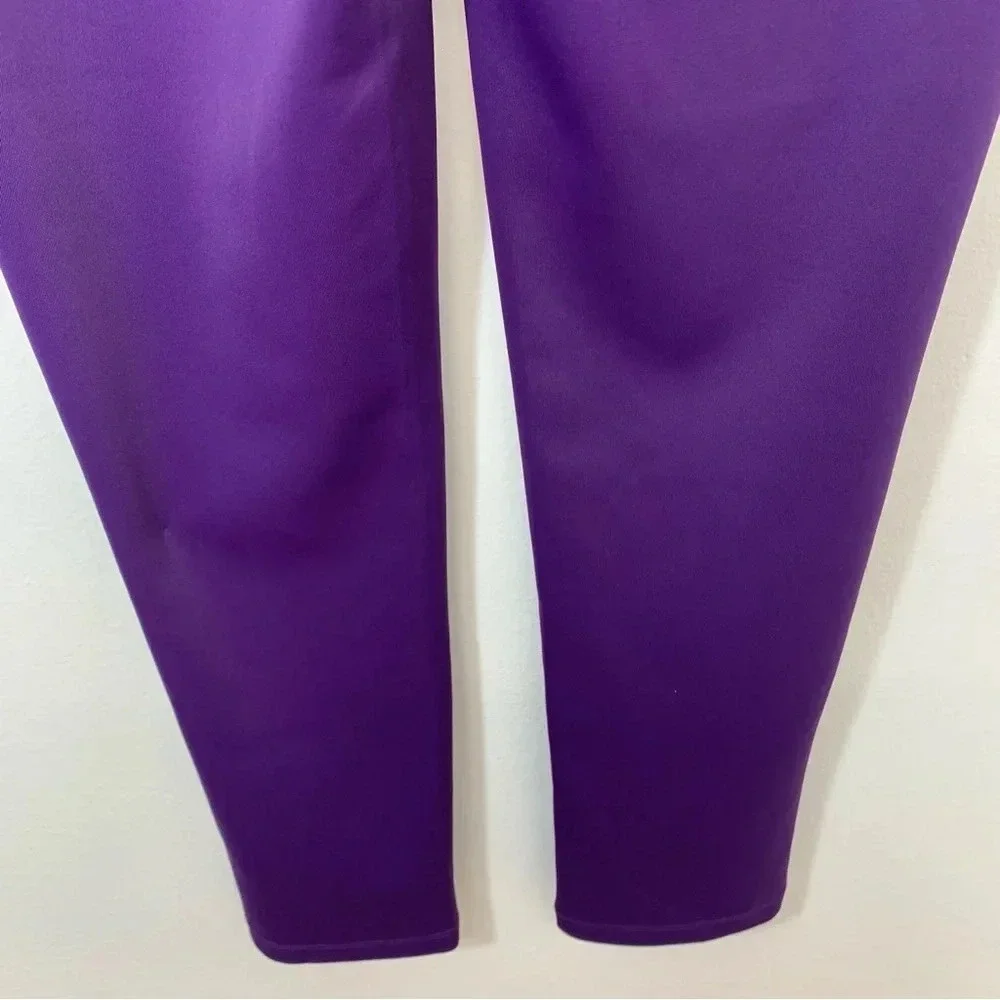 Annika Dry Tech UPF 50 Pants Woman Small Purple Pull On Pockets Golf Travel Work